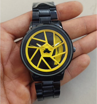 EMPERO Wheel Watch 3D Rotating Spinning Watch Quartz Men Rim Car Wheel Watches Analog Watch  - For Men