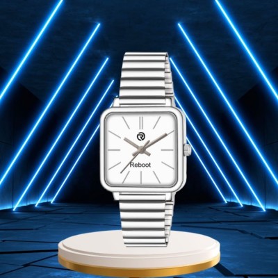 Reboot 152 Chuna White Designer Women Watch 2024 Edition 152 Chuan White Square Hands Analog Watch  - For Girls