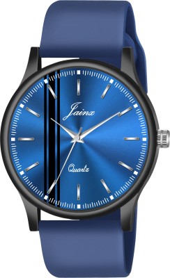 JAINX Blue Dial Rubber Strap Analog Watch  - For Men