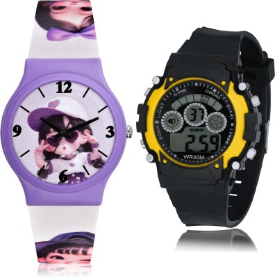 TIMETRANSELEVATE CM705-B6 Analog-Digital Watch  - For Girls