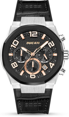DUCATI Chronograph Black Dial Round Watch for Men|Luxury Analog watch for Men Analog Watch  - For Men