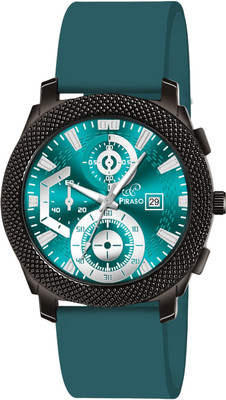 PIRASO 972 ADIFI TURQUOISE SILICONE STRAP ANALOG DATE DISPLAY TURQUOISE DIAL & TURQUOISE SILICONE STRAP WATCH FOR MEN Analog Watch  - For Men