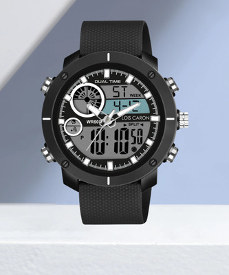 LOIS CARON LCDA8020 Multifunction Endurance Stylish Dual Time Display Digital analog Sports watch Analog-Digital Watch  - For Men