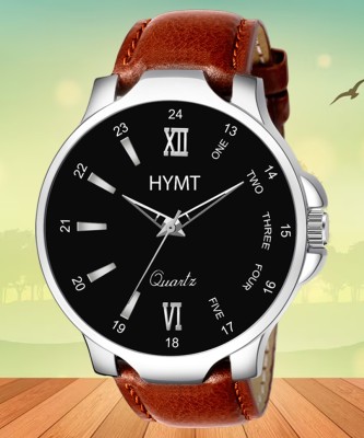 HYMT HMTY-5012 Black Dial & Brown Strap for Boys Analog Watch  - For Men