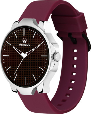 ARMADO AR-MH-1381430-Dark and Stromy Wine with Lightweight and Comfortable Watch Stylish Dark and Stromy Wine Analog Men's And Boys Watch With Stylish Strap Analog Watch  - For Boys