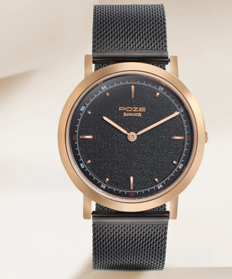 SONATA Poze Grey Dail Grey Strap Analog Watch  - For Men