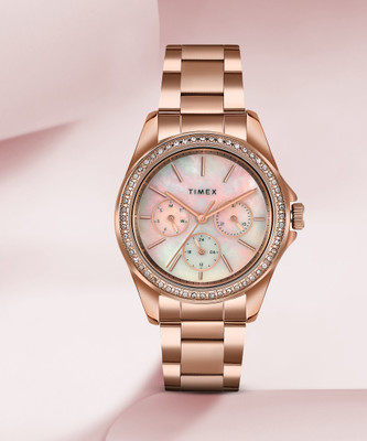 TIMEX Multi Function Mother of Pearl Dial Analog Watch  - For Women