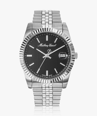Mathey-Tissot H810AN Swiss Made Quartz Black Dial Analog Watch  - For Men