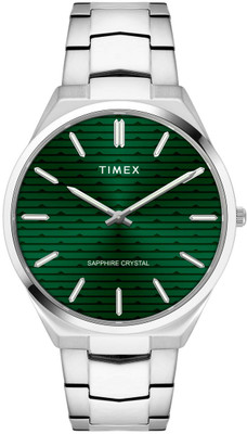 TIMEX TWEG25800 Green Round Dial Quartz Analog Watch  - For Men