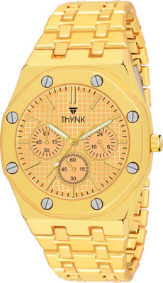 THYNK TH2036 Trending Round Series | NEW DESIGNER ROUND | Stainless Steel ADJUSTABLE CHAIN Analog Watch  - For Men