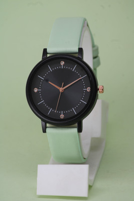 ZANZEER Attractive Leather Belt black dial and round cash fancy watch Attractive Leather Belt black dial and round cash fancy watch Analog Watch  - For Girls