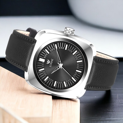 LORENZ MK-4018R Lorenz Fashion Stainless Steel Case | Superior Black Square Dial Analog Watch  - For Men