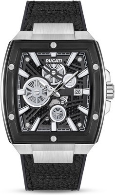 DUCATI 3Hands Black Dial Tonneau Watch for Men| Luxury Analog watch for Men Analog Watch  - For Men