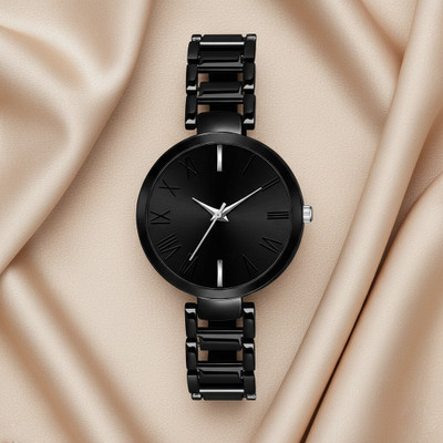 kairova KRW010_MA-BRTXblack Midnight Charm Elegant Black Dial Stainless Steel Analog Watch  - For Women