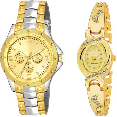 Csamon Rosra Silver gold gold dial new Aks Designer Fashion Wrist Analog Watch  - For Couple
