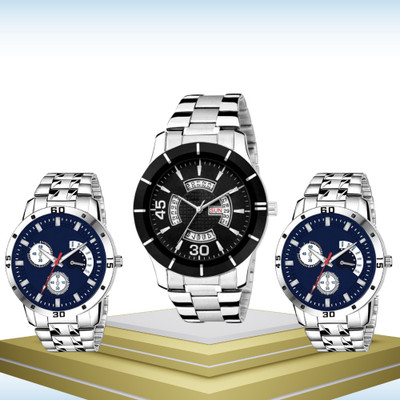 MAHAKAPI Premium Desing Launch Combo - Pack3 Analog Watch Analog Watch  - For Men