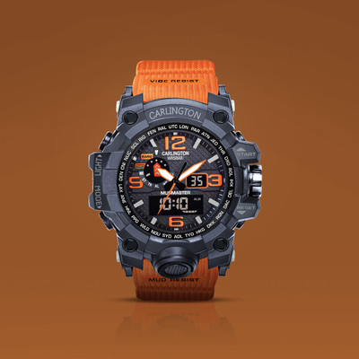 Carlington CT 3344 Orange Endurance Series Analog-Digital Watch  - For Men