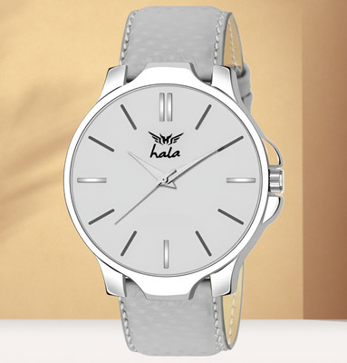HALA 1045-HL All Grey | Minimalist | Premium | Leather Strap | Water Resistant | Analog Watch  - For Men