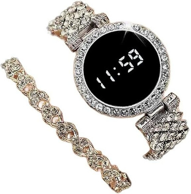 AHA CRAFTY CRYSTAL DIGITAL WATCH Analog Watch  - For Women
