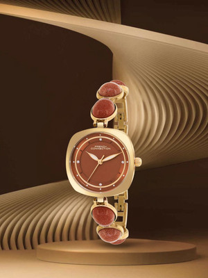 French Connection JEWELIA JEWELIA Brown Sunray Dial | Jewellery Studded Watch for Women's | FCD2BGM Analog Watch  - For Women