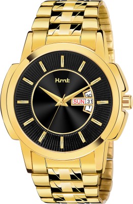 HMT HM-342-BLACK Day & Date Gold Plated (IGP) Analog Watch  - For Boys