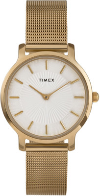 TIMEX TW2Y10300UJ TIMEX Transcend Silver Round Dial Analog Watch  - For Women