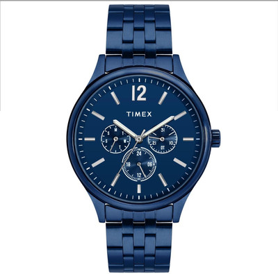 TIMEX TWEG18437 Blue Round Dial Quartz Analog Watch  - For Men
