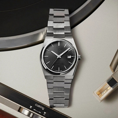 Trex DRM PE Silver Black Professional Edge Analog Watch  - For Men