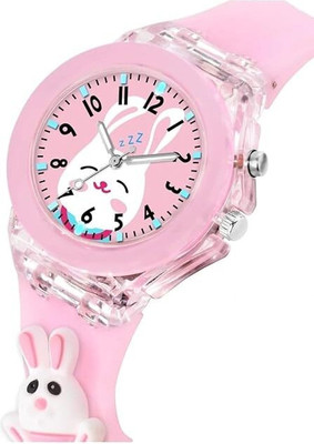 Glowme Rabit watch For Boys & Girls Multicolor Lights 3D Cute Cartoon Muskan Creations Analog Watch  - For Girls
