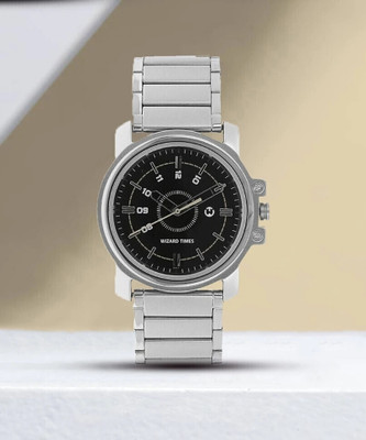 WIZARD TIMES SV6 3039SM02 Black Dial Silver Chain Water Resistant Casual Analog Watch  - For Men