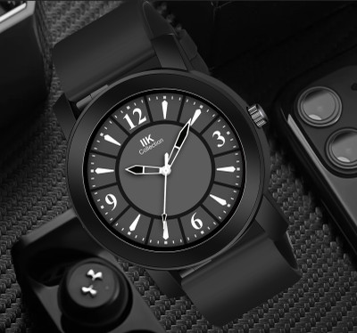 IIK Collection IIK-960MN Watches for Men Round Numerical Dial with Adjustable Flexible Silicon Strap Analog Watch  - For Men