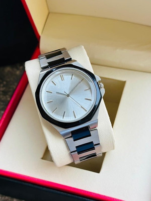 Styledose M7-8 Dual Tone Strap Men's Wrist Watches Classic Minimalist Bar Scale Dial Analog Watch  - For Men