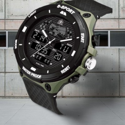 SKMEI 9084 DUAL TIME Chronograph Multifunctional Sport Metal Body fashionable wrist watch Analog Watch  - For Men