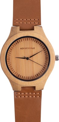 AEROPOSTALE AERO_AW_WO_W3 Real wood leather straps Real Wood Analog Watch  - For Men