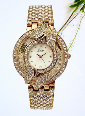 SHIVTRADRE Butterfly Full diamond stone Fashionable Analog Watch  - For Girls