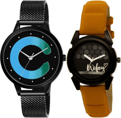 TVILLA Black Wifey MZ-LR235 Analog Watch  - For Women