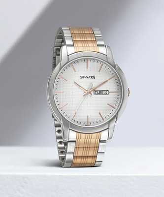 SONATA NP77031KM02 Beyond Gold 2.0 Analog Watch  - For Men