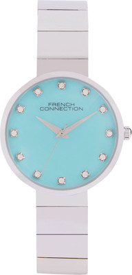 French Connection Steelorra STEELORRA Rhinestones Sea Green MOP Dial | Women's Silver Analog Watch Analog Watch  - For Women