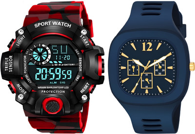 HALA SSA + Miller Stylish Combo Wrist Men Watch Ultra Watch with Alarm & Water Resist Feature Analog Watch  - For Men