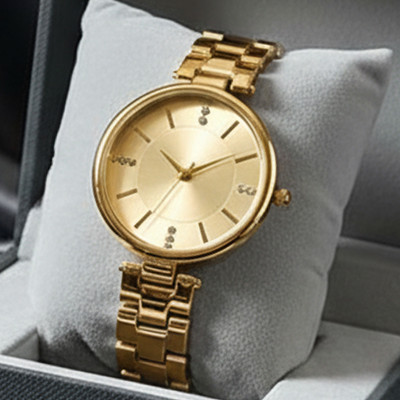 kairova KRW011_MA-GOLDEN Luxury Gold Dial Gold Strap with Crystal Markers Watch for Women & Girls Analog Watch  - For Women