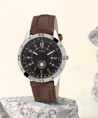 TIMEX Brown-Dial Analog Watch  - For Men