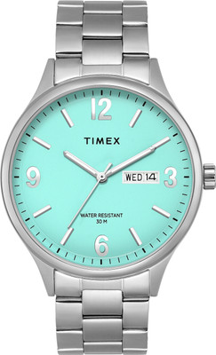 TIMEX TWEG18447 Tiffany Blue Round Dial Quartz Analog Watch  - For Men