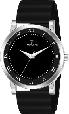 TIMEWORKS 408SGI01 TIMEWORKS Designer White Round Dial Watch Silicone easy to Change Strap Analog Watch  - For Men