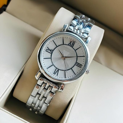 Timorix Stylish White Analog Women’s Watch with Premium quality White Dial Stainless Steel Strap Analog Watch  - For Women