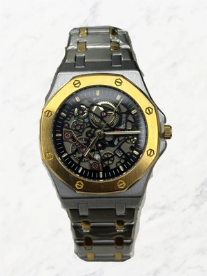 shafs Shafs Royal Skeleton Automatic Watch – Two-Tone Edition Analog Watch  - For Men