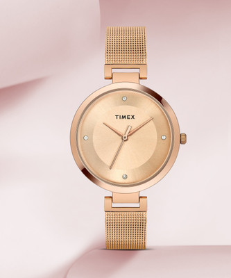 TIMEX Rose Gold Dial Analog Watch  - For Women