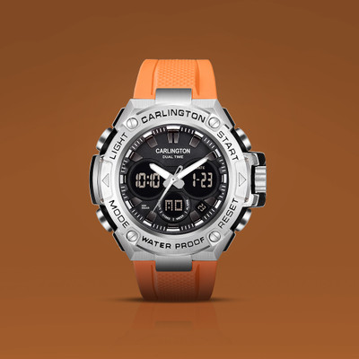 Carlington CT 9107 Orange Endurance Series Analog-Digital Watch  - For Men