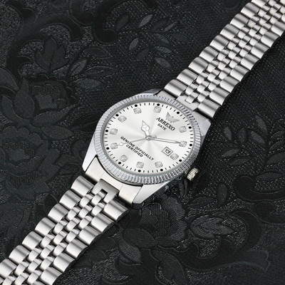 ABREXO Abx7779 All Silver Pilot Series Pilot Series Date Working Silver Dial Silver Quartz Mechanism Watch For Boys Analog Watch  - For Men