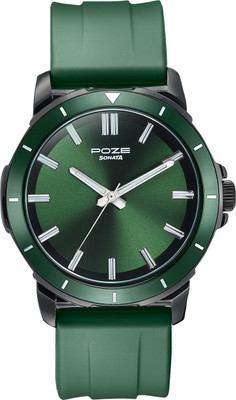 SONATA Sonata Poze Drop 6 Quartz Olive Round Dial Men's Watch / Analog Watch  - For Men