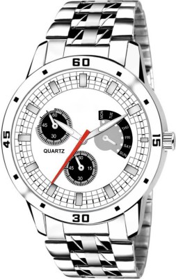 EMPERO EMPERO Trendy Silver Stainless Steel With Adjustable Lock Silver Dial Analog Watch  - For Men